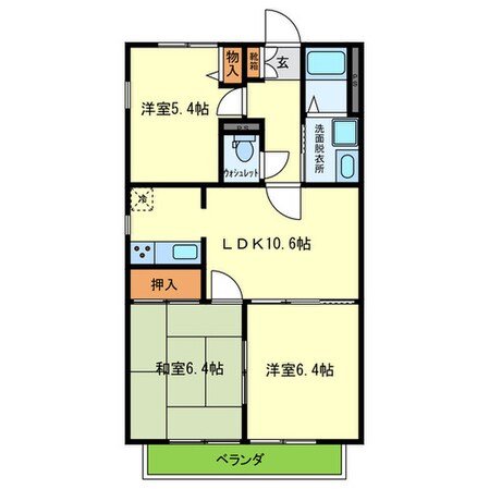 ハイツ大星の物件間取画像